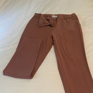 Mauve cropped dress pant